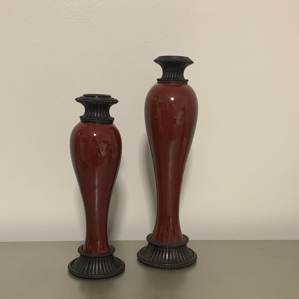 PartyLite Moroccan Spice taper candle holders EUC
